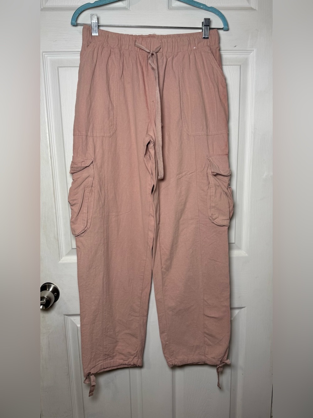 Rachel Paige pink cotton cargo pants Women’s Small